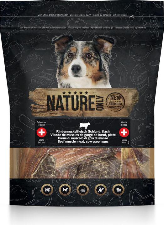 Nature Only Rindermuskelfleisch Schlund, flach (Adult, 4 Stk., 200 g)