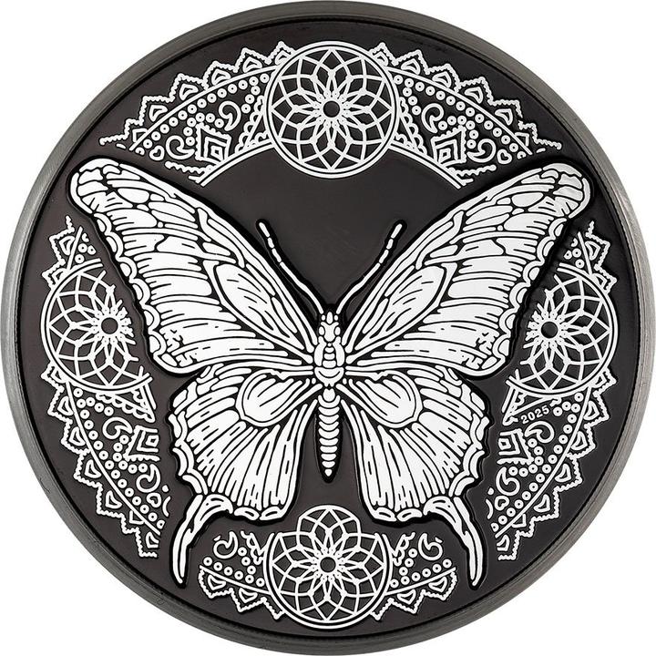 CIT Coin Invest Silber Butterfly 1 oz PP - Obsidian Black 2025 (999.90, 2025)