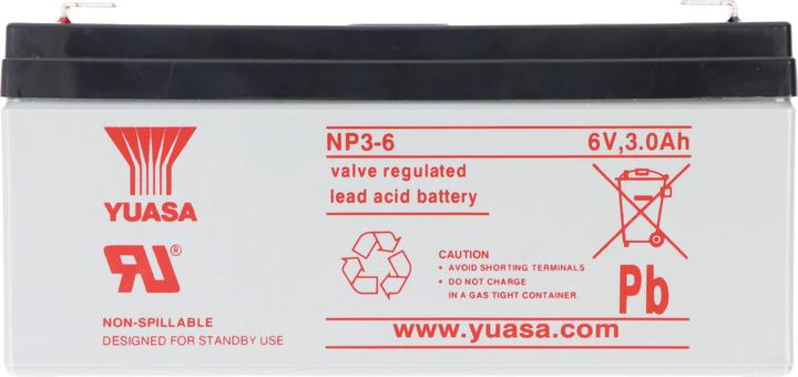 Produktbild Yuasa NP3-6 Akku Blei PB 6 Volt 3Ah Faston 4,8mm (6 V, 3 Ah)