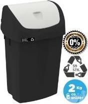 Actual product image NMF Affaldsbeholder Nordic recycle 50 ltr Sort Hvid vippelåg,1 stk