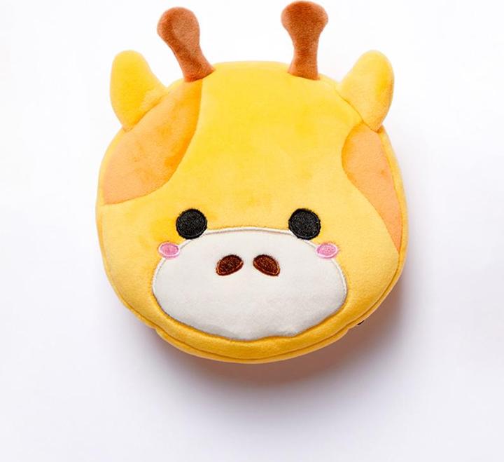 Immagine prodotto Puckator Relaxeazzz Cuscino da viaggio rotondo e maschera per gli occhi in peluche Giraffa (Cuscino per testa e collo)