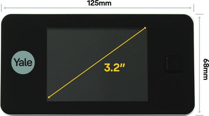 Produktbild Yale YA-05001432-5011 - Digital Door Spy DDV 500, 3,2quot Display White