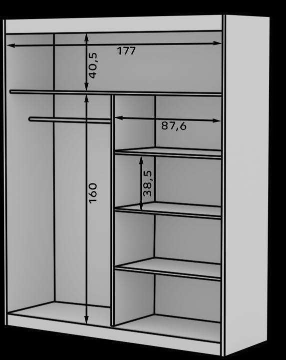 Produktbild ADRK Furniture Esti (180 x 59 x 215 cm)