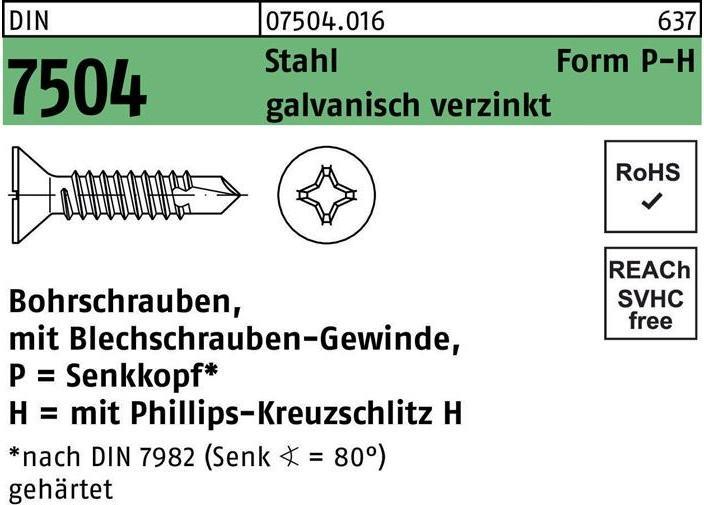 Productafbeelding Zelftappende schroef (1000 Schroeven per stuk)