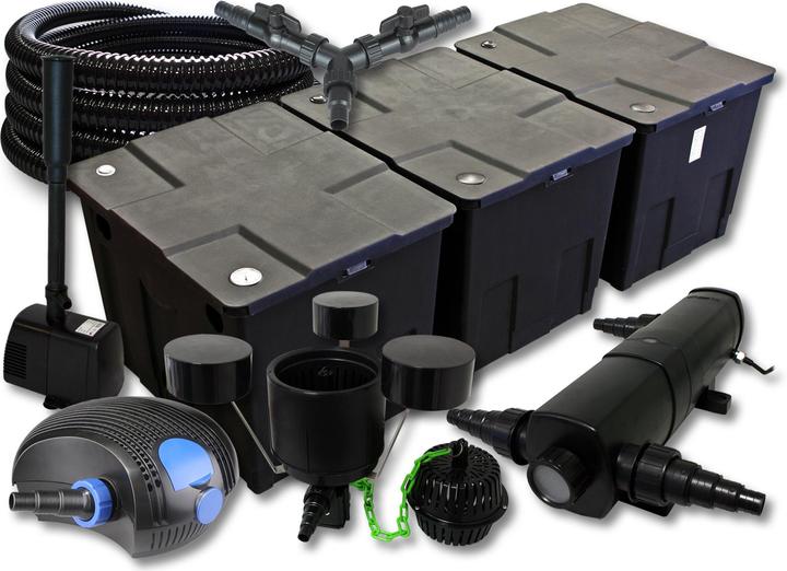 Produktbild SunSun Filter Set 90000l Teich 36W UVC 100W Pumpe Schlauch Skimmer Springbrunnen