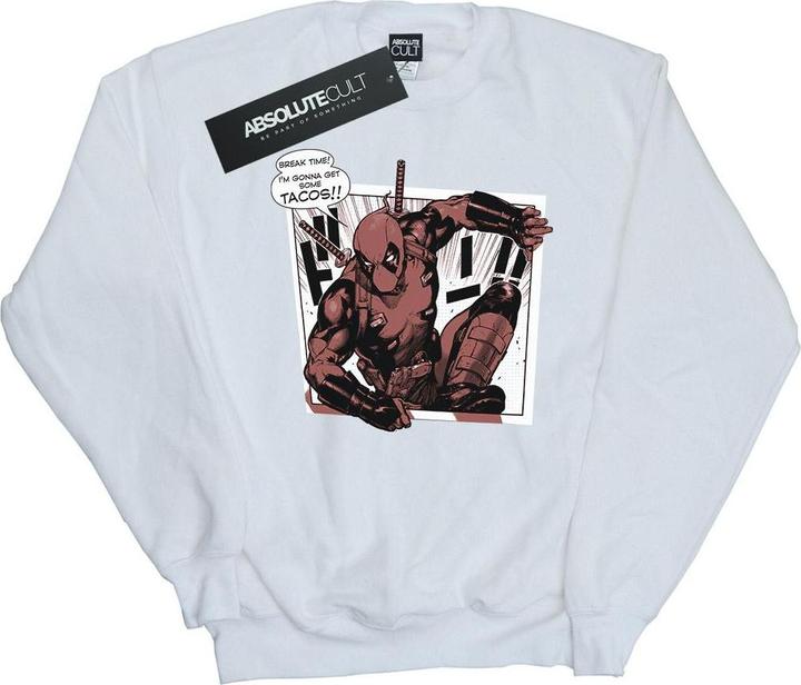 Actual product image Womens/Ladies Deadpool Breaktime Tacos Sweatshirt (S)