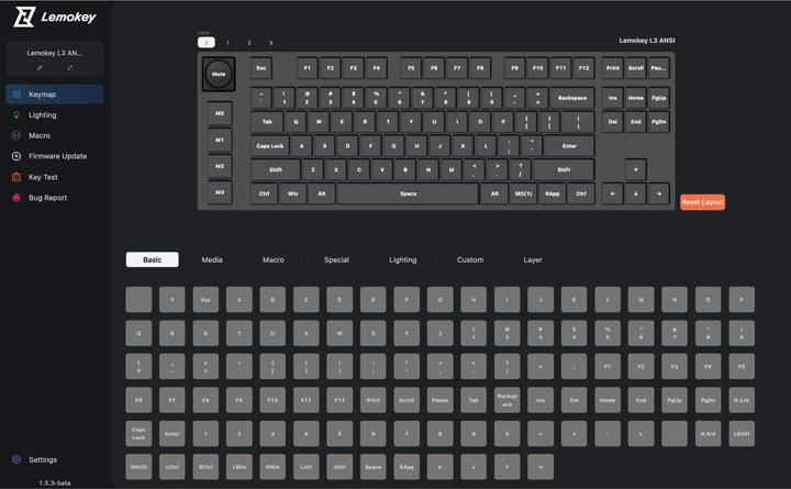 Actual product image Keychron Lemokey L3 (CH, Wireless, Cable)