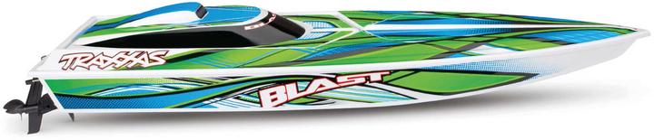 Actual product image Traxxas BATEAU BLAST 603mm EP RTR GREEN TQ 2.4GHz w/USB-C Charger & Battery