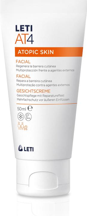 Actual product image Leti LETIAT4 Atopic Skin Facial Cream, 50 ml Cream (50 ml, 24h cream)