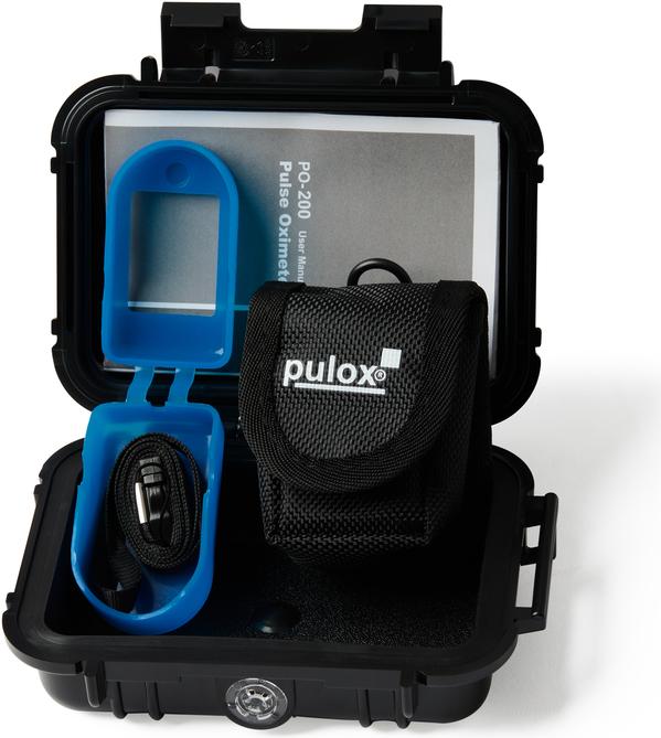 Actual product image Pulox Pulse oximeter PO-200 blue