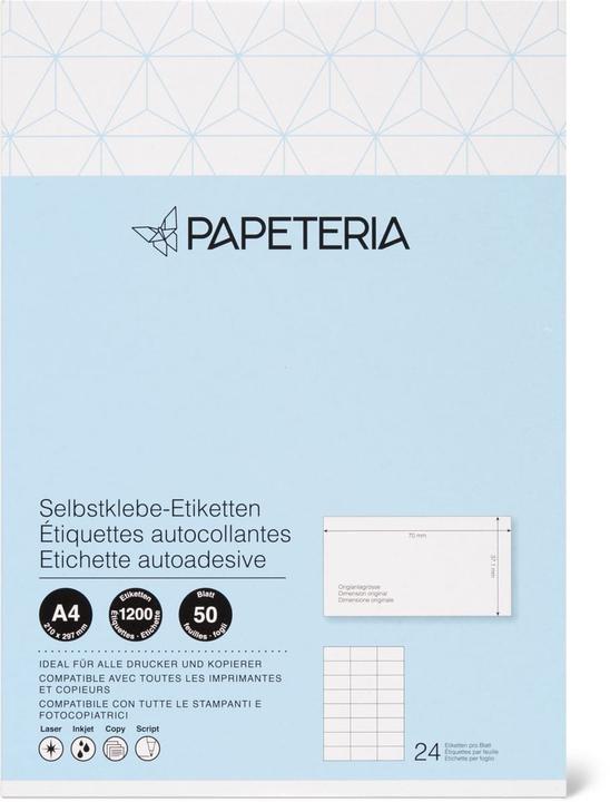 Actual product image Papeteria Self-adhesive labels 70x37 1mm white