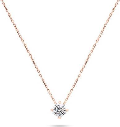 Brilio Silver - Minimalist bronze necklace with zircon NCL73R