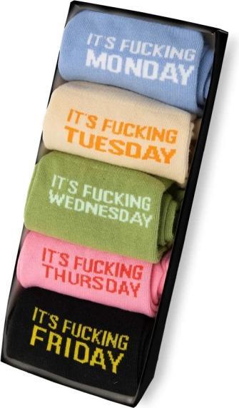 Fisura Socken "Fucking-Week" (5er Pack, 38 - 45)