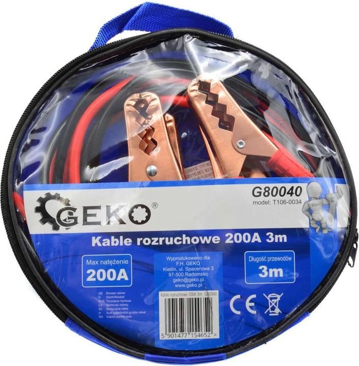 Image du produit GEKO Câble de démarrage 200A 3m (200 A)