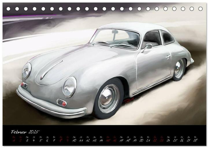 Actual product image Sportwagen Klassiker Kunst (Tischkalender 2025 DIN A5 quer), Monatskalender (A5, German)