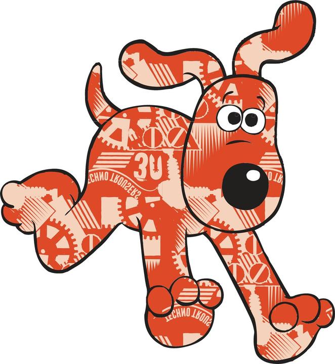 Actual product image Wallace and Gromit Unisex Adult Gears T-Shirt (XL)