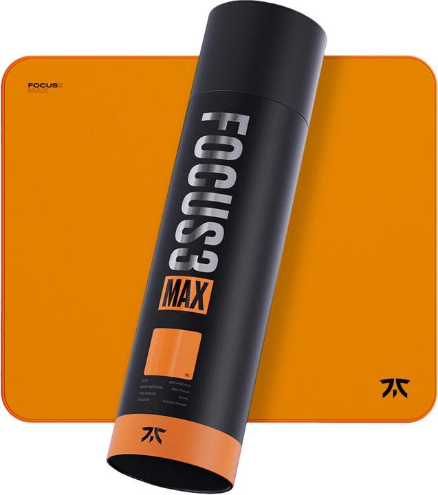 Produktbild Fnatic MAX Focus 3 L Pro Gaming Mouse Mat, Sunrise Orange Smooth Cloth Control Surface, Water Resist (L)