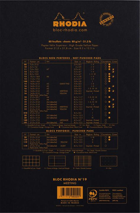 Produktbild Rhodia Basics (A4+, Speziallineatur, Harter Einband)