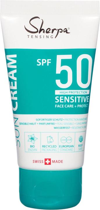 Produktbild Sherpa Tensing Sensitive (Sonnencreme, SPF 50, 50 ml, 64 g)