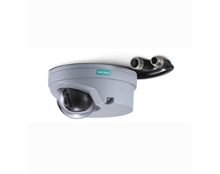 Actual product image Moxa VPORT P06HC-1V42M-CT - EN 50155, HD image, cubic IP camera with M12 connector, PoE, 4.2 mm lens, -40