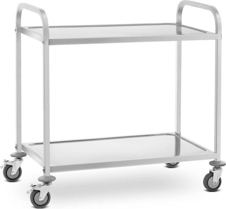 Royal Catering Serving Trolley - 2 Troughs - Up to 160 kg - 2 Brakes