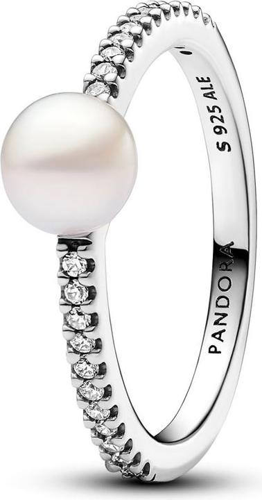 Pandora Ring Treated Freshwater Cultured Pearl & PavÃ©