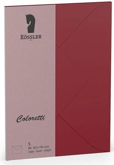 Image du produit Magni 220720572 - Coloretti Enveloppes, 80 g/m², DIN B6, rosso, 5 pièces (B6, 5 x)