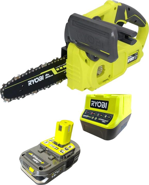 Ryobi RY18CS20A-115 18 V ONE+ cordless chainsaw 20 cm Compact + 1x battery 1.5 Ah + charger (Cordless hedgecutters)