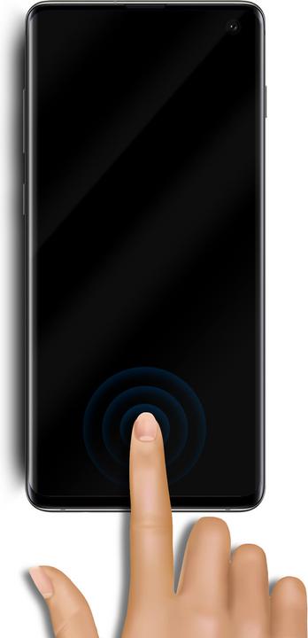 Produktbild PhoneLook 3D Tempered Glass Schutzglas schwarz (Fingerabdruck kompatibel) (1 Stück, Samsung Galaxy S20+)