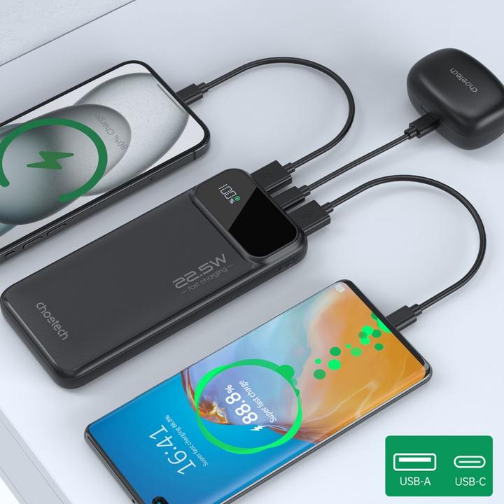 Actual product image Choetech 10000 mAh (10000 mAh, 22.50 W, 22.50 Wh)