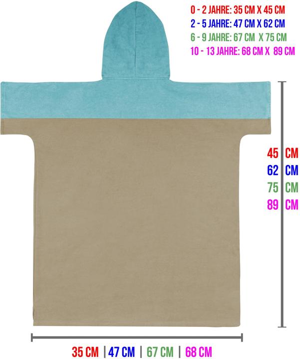 Immagine prodotto Normani Poncho da bagno per bambini Puwai (10, 11, 12, 13)