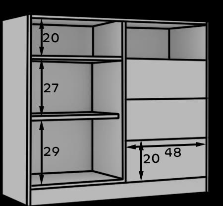 Image du produit ADRK Furniture Commode I Atson (100 x 40 x 91 cm)