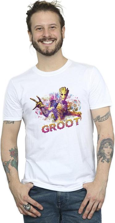 Image du produit - T-shirt GUARDIANS OF THE GALAXY ABSTRACT GROOT - Homme (M)