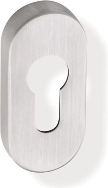 Hewi Paire de rosaces de protection 316XAES Acier inoxydable XA ovale sans cache-cylindre Épaisseur 10 mm (Poignée de porte)