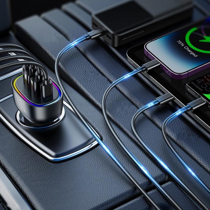 Actual product image Joyroom 70W 4-Port Car Charger
