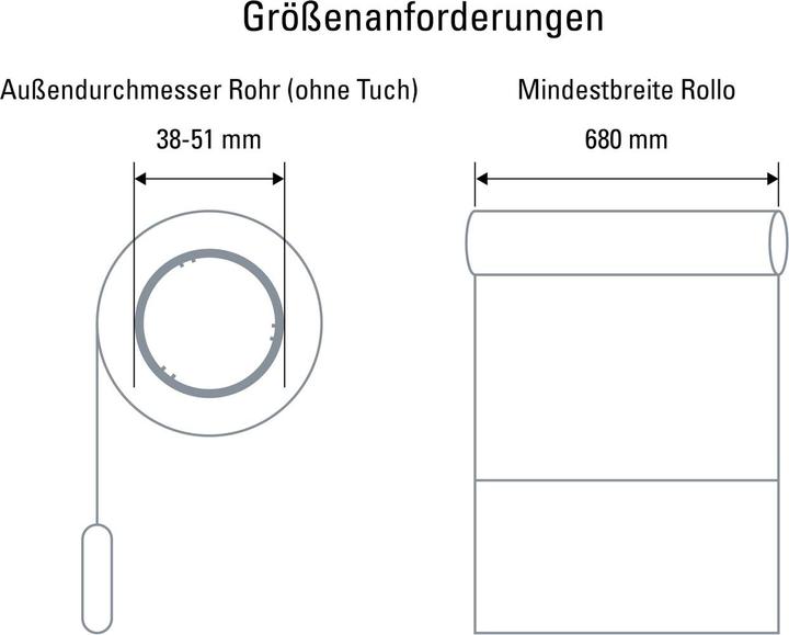 Image du produit Eve Kit de mise à niveau pour stores (Ø 7,5 x 77,5 cm)