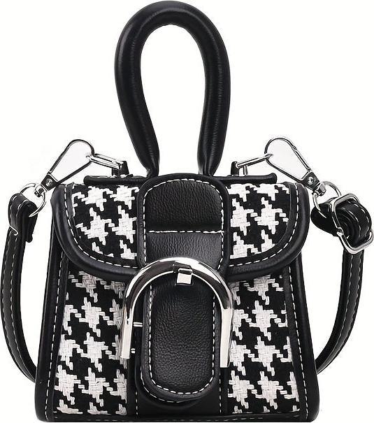 Produktbild Only-Bags.Store Trendy Mini Kontrast Farbe Handtasche, niedlich und modisch Crossbodybag, verstellbare Riemen