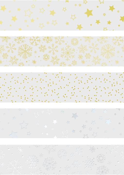 Image du produit Heyda Papier transparent Noël 10 feuilles, A4, or, argent (115 g/m², 10 x)