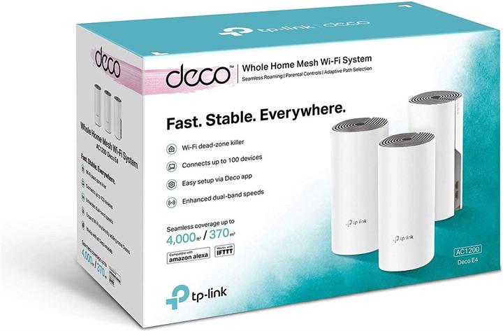 Produktbild TP-Link Deco E4 WLAN Mesh 3er Set (AC1200)