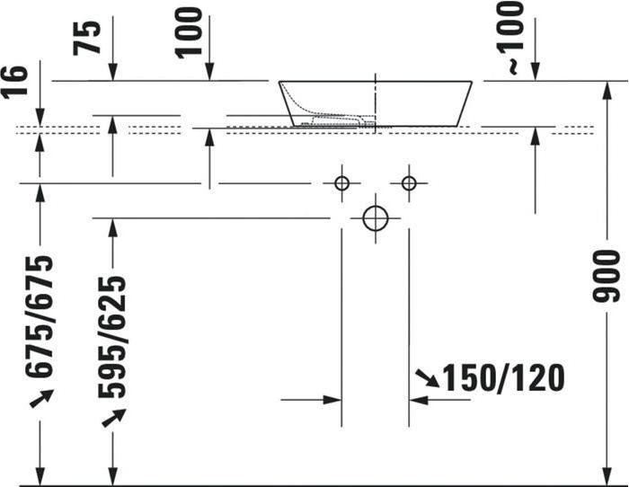 Image du produit Duravit Vasque à poser CAPE COD o ÜL o HLB d= 430mm blanc satiné (430 mm, 430 mm)