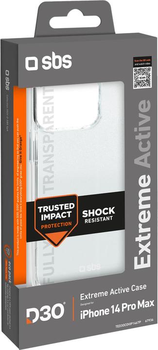 Immagine prodotto SBS D3O Custodia per iPhone 14 Pro Max - Trasparente (Apple iPhone 14 Pro Max)