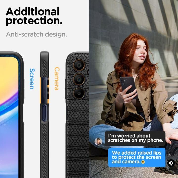 Produktbild Spigen Liquid Air Sam A15 4G/5G czarny/matte black ACS07246 (Samsung Galaxy A15)