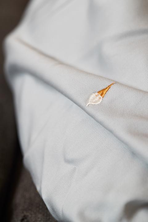 Actual product image Filibabba Baby Bedlinen – Embroidered Cool Summer Design – Pearl Blue (70 x 100 cm, 40 x 45 cm)
