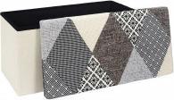 Produktbild Home Deco Factory koffer bank faltbar patchwork grau