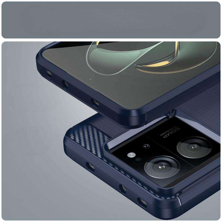 Immagine prodotto Cover-Discount Xiaomi 13T / 13T Pro - Custodia in metallo effetto carbonio blu (Xiaomi 13T)