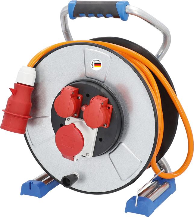 As - Schwabe CEE Metallkabeltrommel mit Schutzisolierung (40 m, 1.50 mm²)