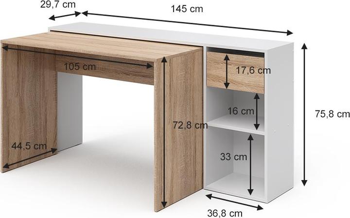 Actual product image Vicco Ben (145 x 46 x 76 cm)