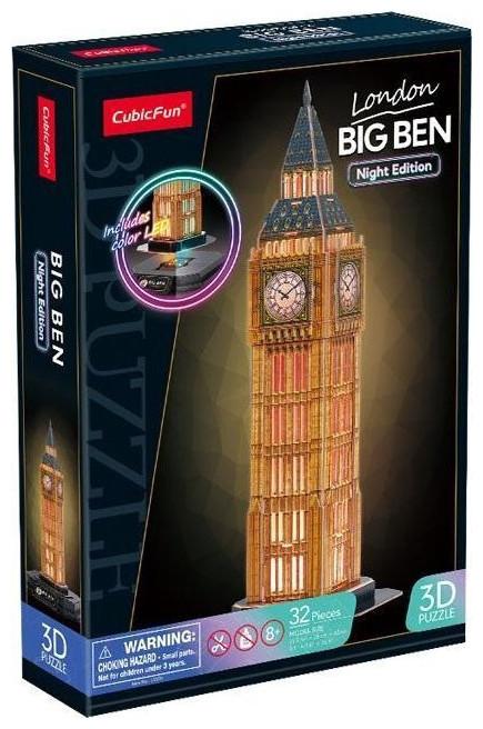 Image du produit Cubicfun Puzzle 3D Big Ben (wersja nocna) (32 pièces)