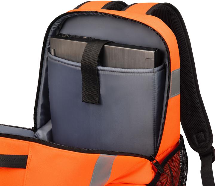 Actual product image Dicota Backpack HI-VIS Base 24 litre orange (24 l)