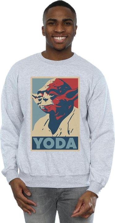 Actual product image Star Wars Mens Yoda Poster Sweatshirt (XXL)